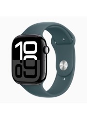 Умные часы Apple Watch Series 10 42 мм, S/M 130-200 мм, Jet Black Aluminium Case GPS, Lake Green