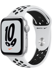 Умные часы Apple Watch Nike SE GPS + Cellular 44 мм Aluminium Case, чистая платина/черный